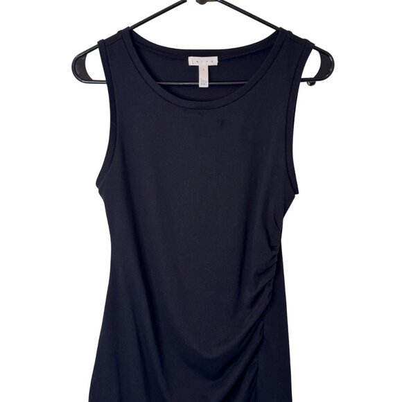 Leith ruched bodycon sleeveless dress black women's size S - Picture 5 of 8
